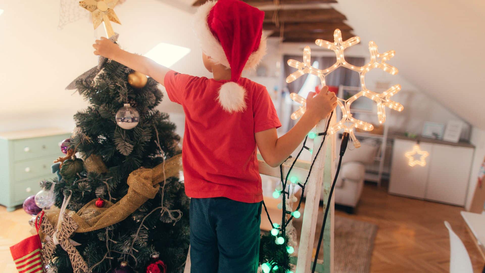decoration de noel eclatante a la maison