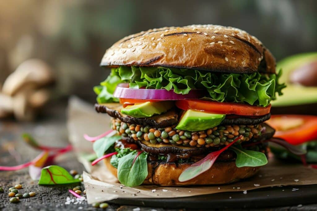 Recette burger végétarien : lentilles et shiitake, plaisir garanti !