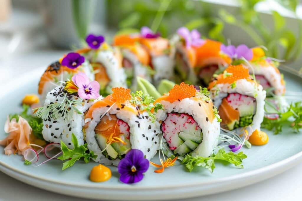 Recettes faciles et créatives pour éblouir vos invités avec des sushis végétariens maison