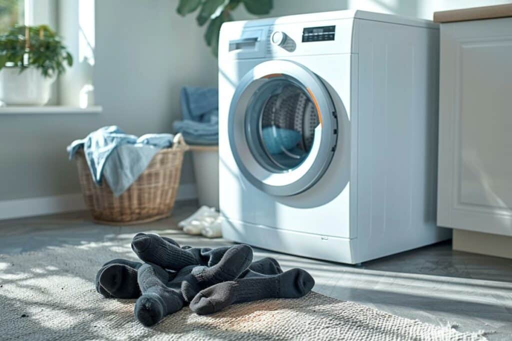 Astuce machine à laver : redonnez blancheur à vos chaussettes noircies