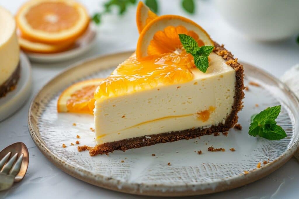 Cheesecake à l'orange faible en calories : recette gourmande et légère