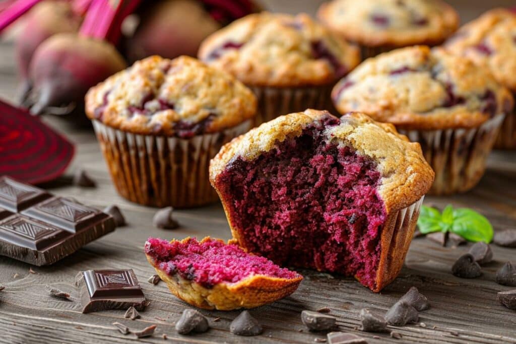 Recette muffins betterave et chocolat noir : surprenant et délicieux !