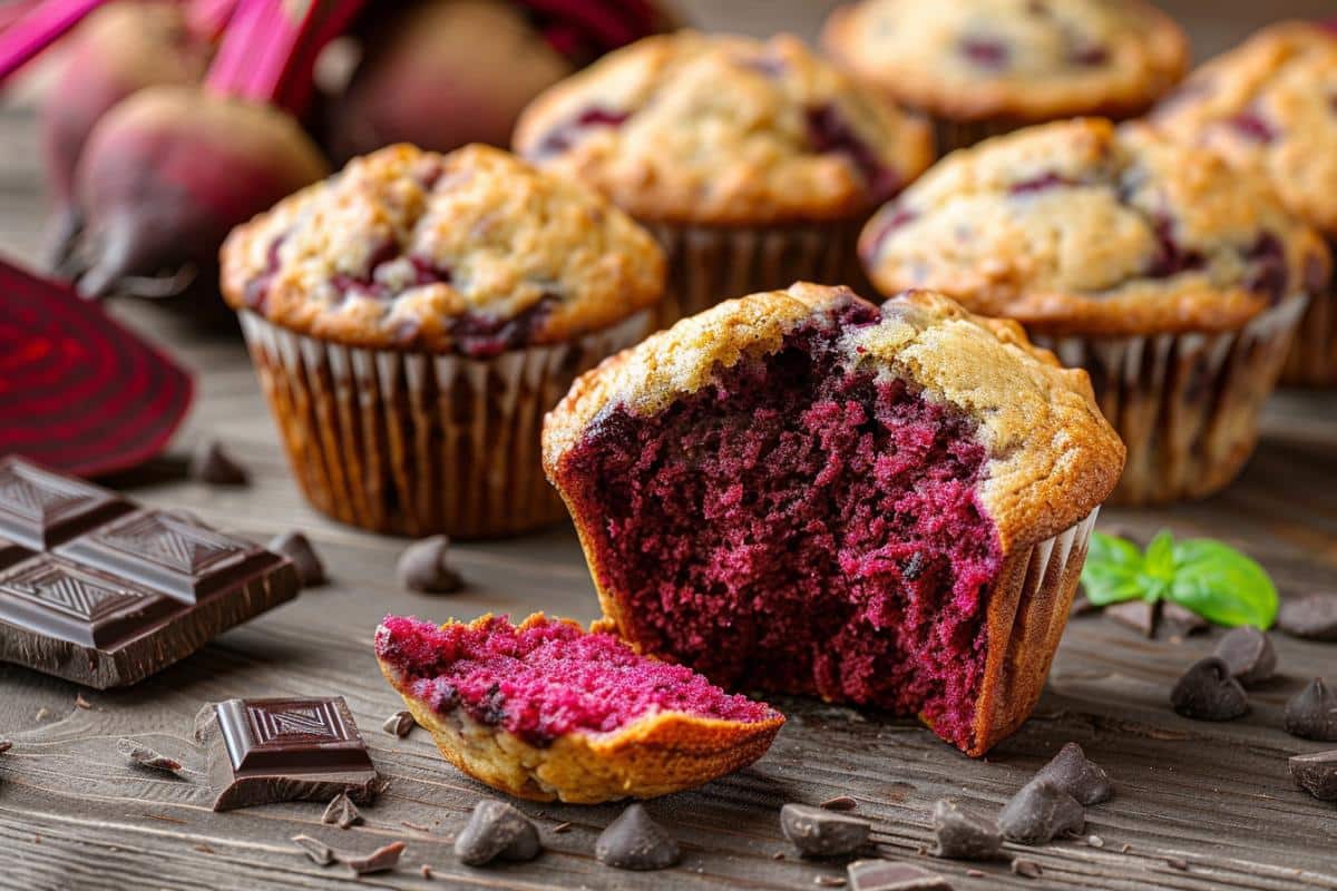 Recette muffins betterave et chocolat noir : surprenant et délicieux !