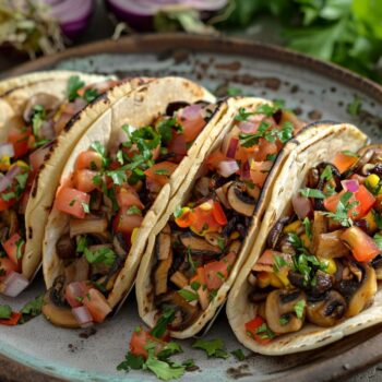 Tacos végétaliens aux champignons sauvages : recette facile et délicieuse