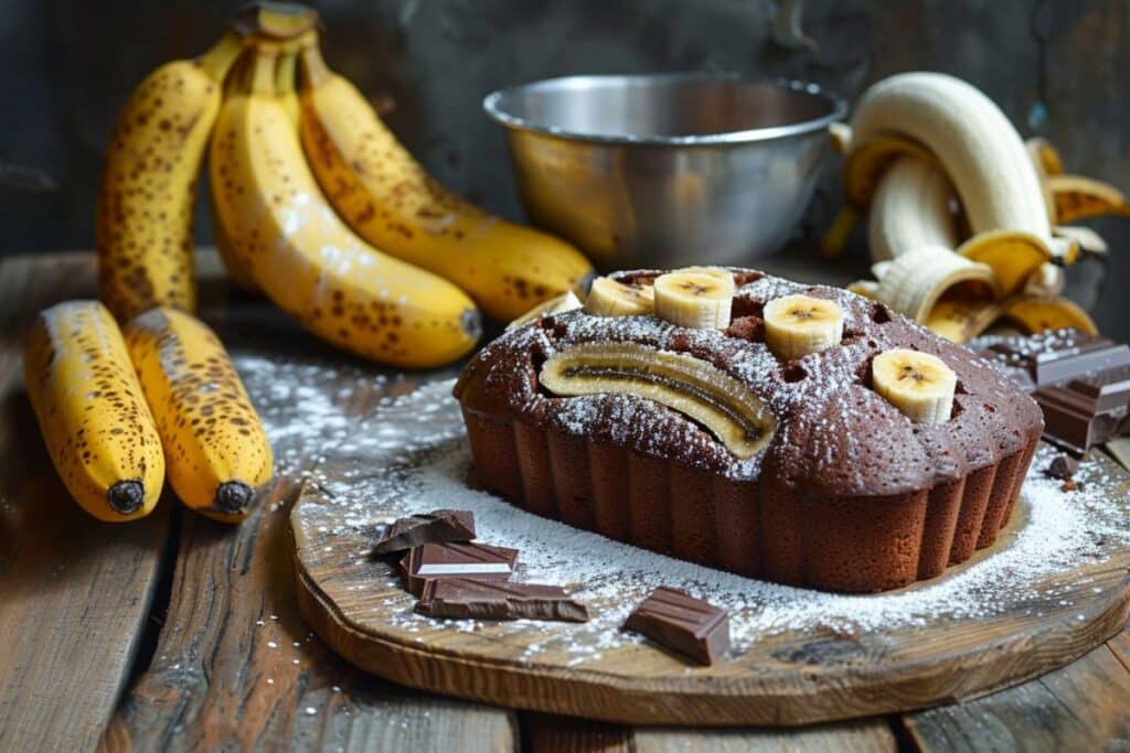 Recette facile et rapide pour un irrésistible gâteau choco bananes maison