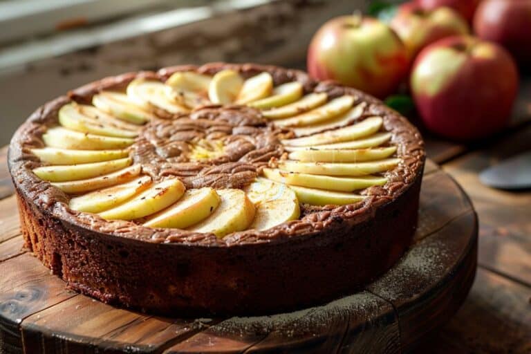 Recette facile de gâteau pommes chocolat pour ravir vos papilles.