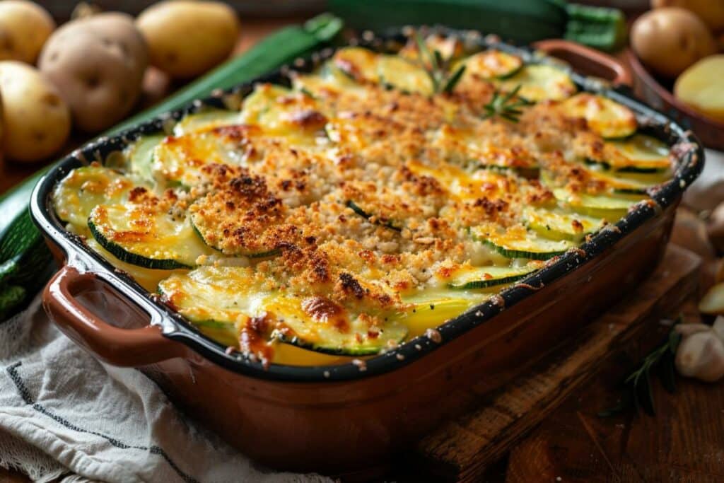 Recette courgettes pomme de terre : Gratin facile et savoureux pour toute la famille