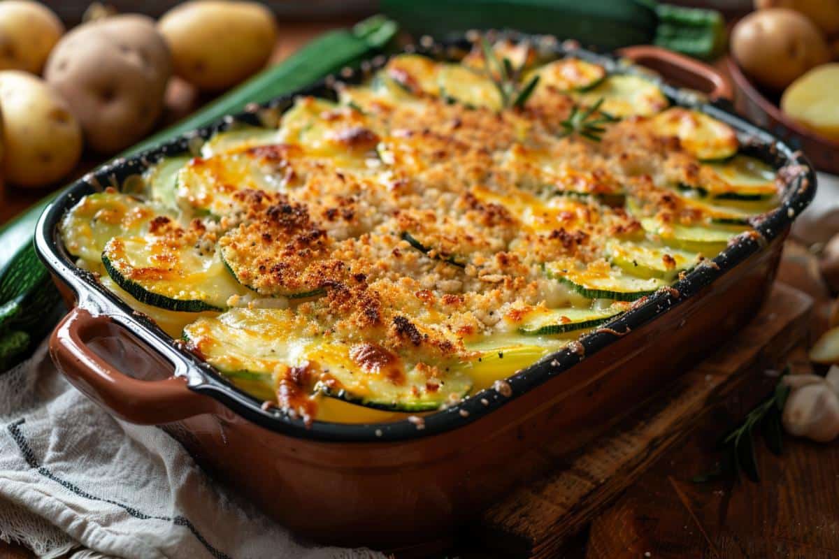 Recette courgettes pomme de terre : Gratin facile et savoureux pour toute la famille