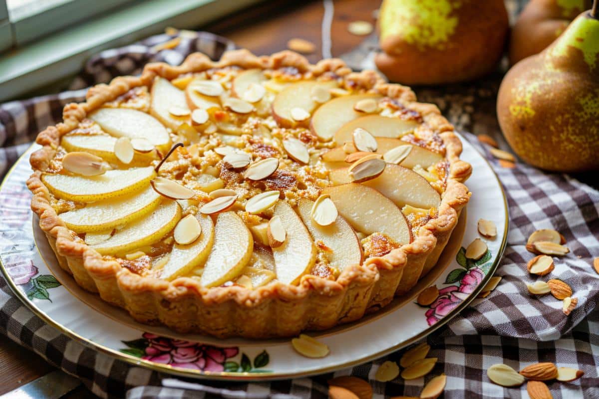 tarte aux amandes et poires
