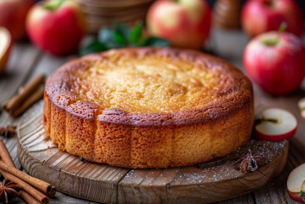 Recette facile pour un gâteau aux pommes léger et moelleux à partager