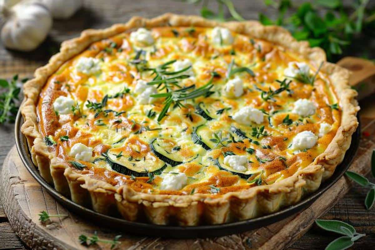 quiche courgette chèvre