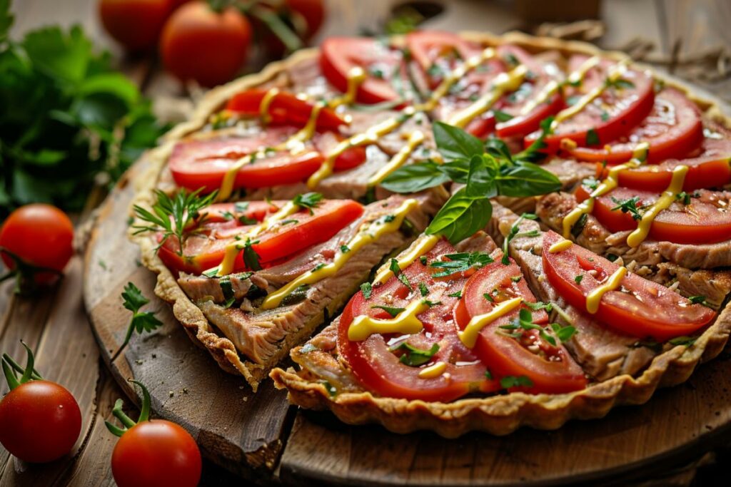 tarte thon tomate moutarde