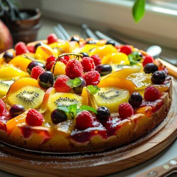 Recette facile : gâteau aux fruits mûrs 150 kcal cuit à la poêle
