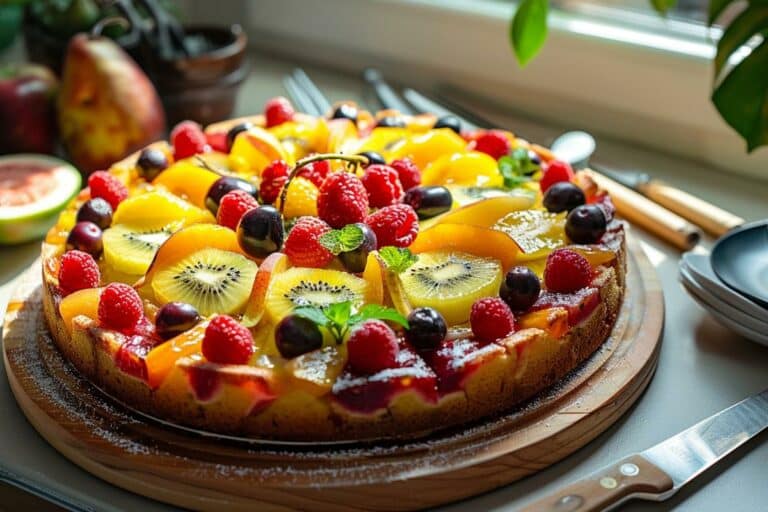 Recette facile : gâteau aux fruits mûrs 150 kcal cuit à la poêle
