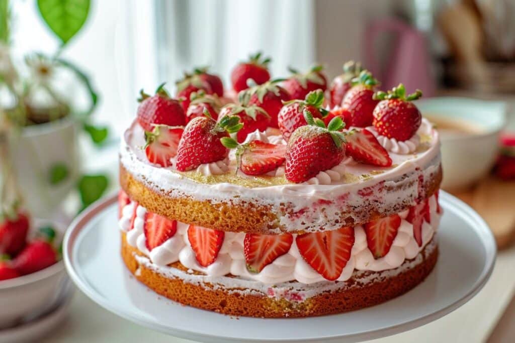gateau aux fraises
