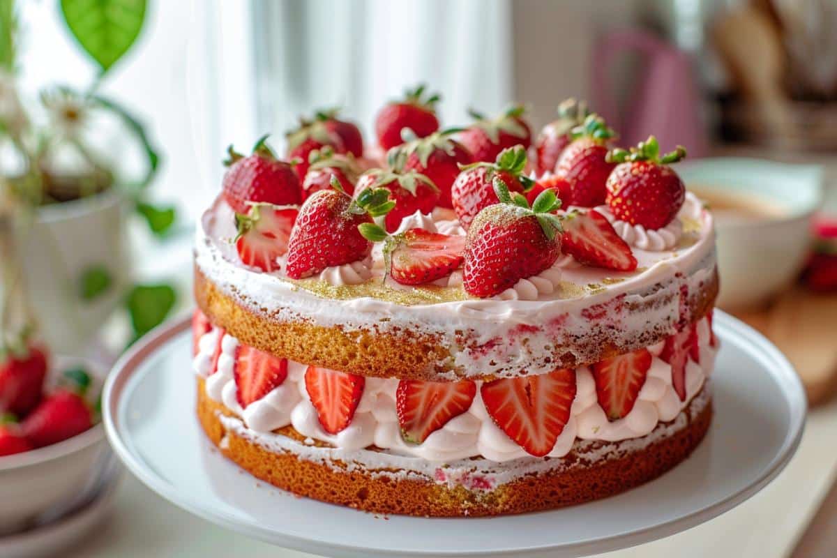 gateau aux fraises