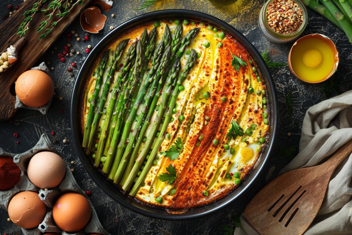 Recette brunch de Pâques facile : Casserole d'Œufs et Asperges gourmande