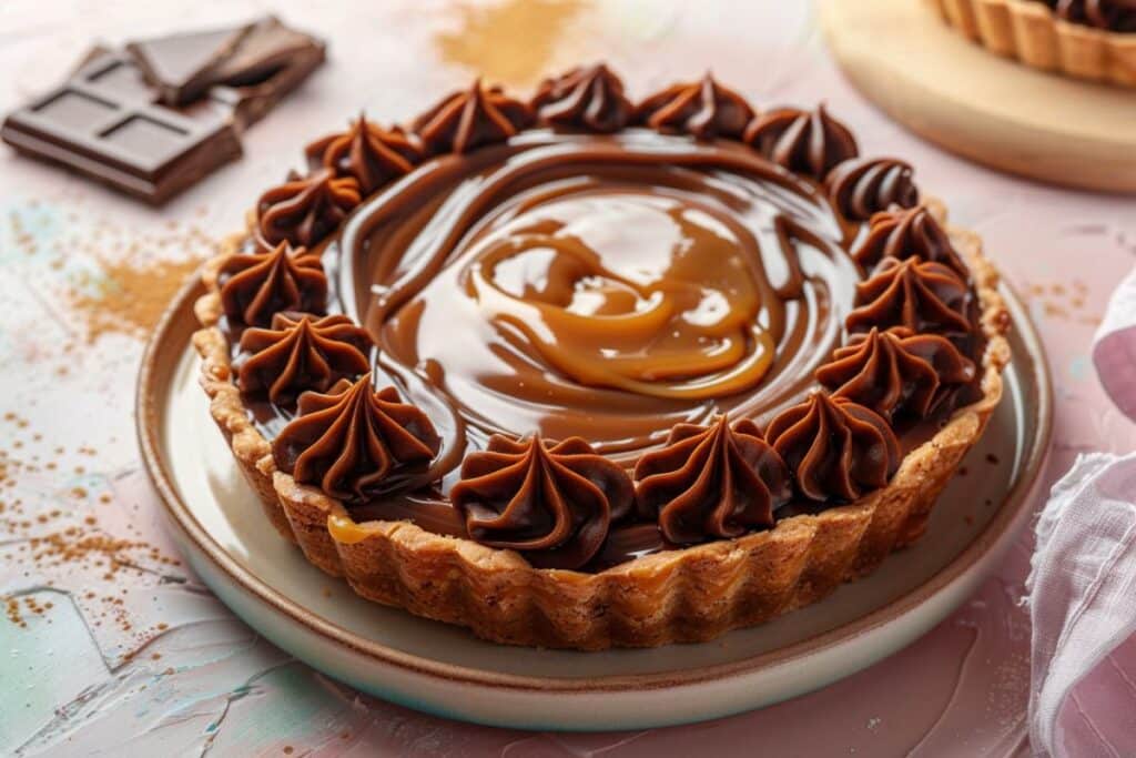 Recette facile pour Pâques : Tarte Chocolat-Caramel Salé à déguster