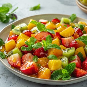 Recette brunch de Pâques : salade de fruits au miel et menthe, fraîcheur garantie