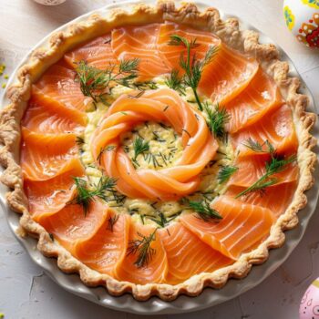 Recette festive : Tarte de Pâques au Saumon Fumé et Aneth, facile et délicieuse