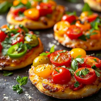 Mini pizzas aux légumes de printemps pour un apéro de Pâques gourmand