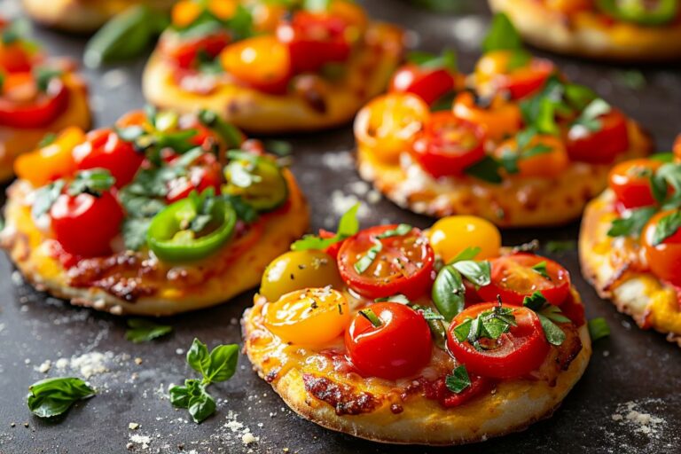 Mini pizzas aux légumes de printemps pour un apéro de Pâques gourmand