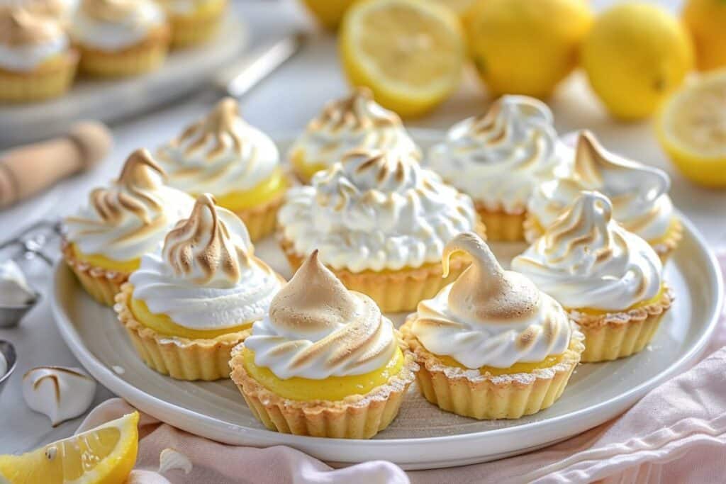 Recette Pâques : tartelettes au citron meringuées miniatures faciles et rapides