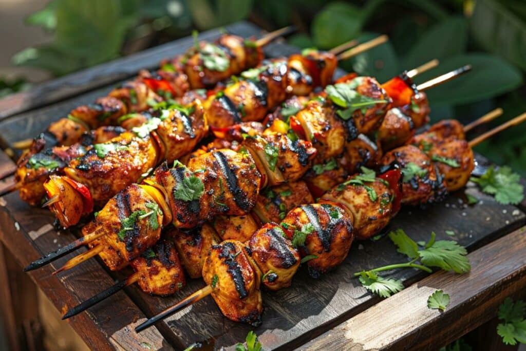 Recette apéro Pâques facile et rapide : Brochettes de Poulet Tandoori délicieuses