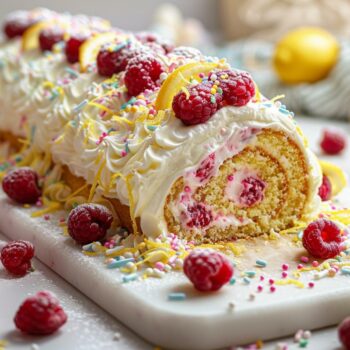 Recette gâteau de Pâques : savourez notre roulé citron-framboise festif