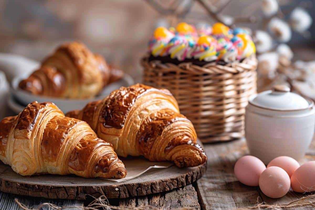 Recette brunch et gâteau de Pâques : Croissants et Nid au Chocolat
