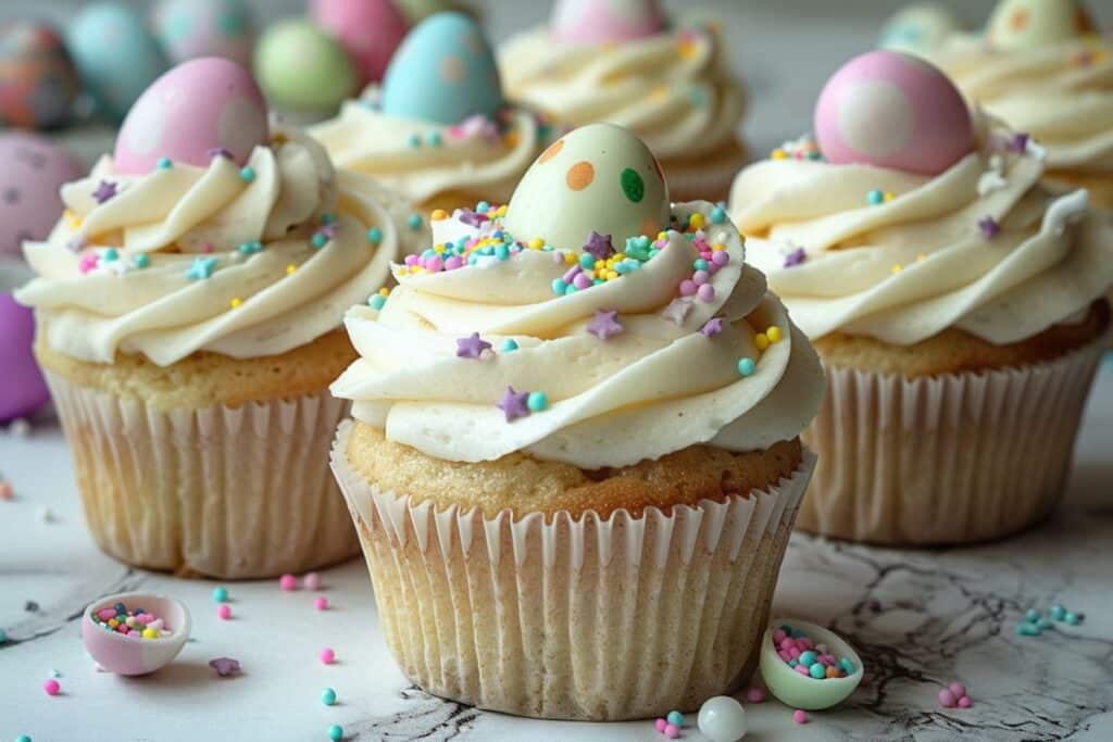 Recette Cupcakes de Pâques à la Vanille : Glaçage Pastel pour une Touche Festive