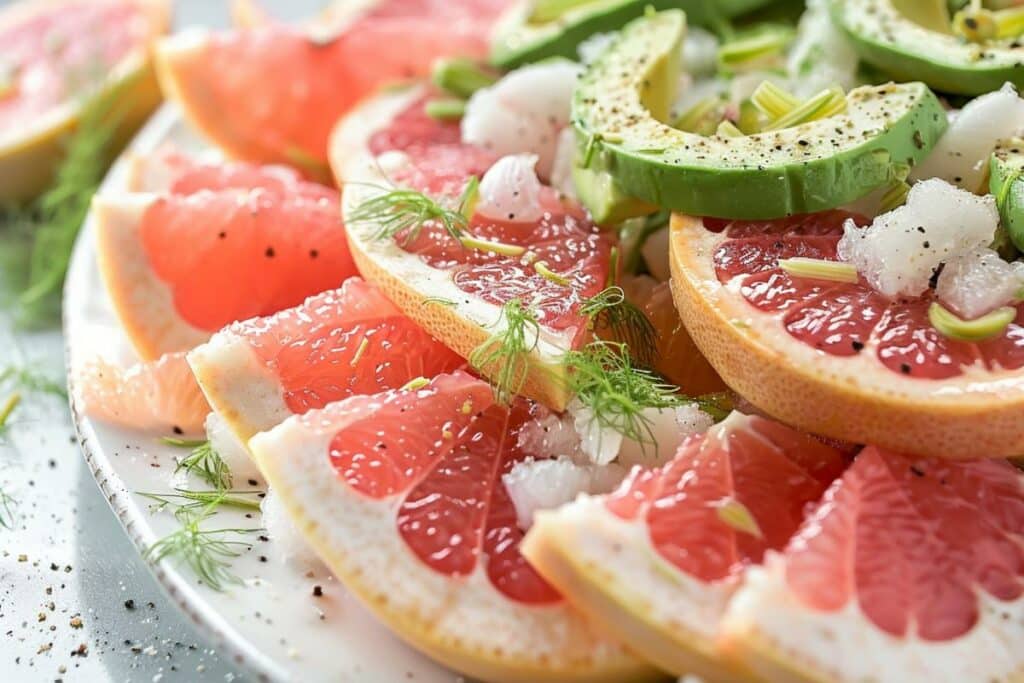 Salade de pamplemousse, avocat, fenouil : la fraîcheur et vitalité à savourer