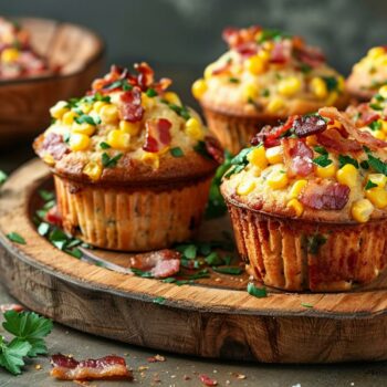 Recette apéro pour Pâques : Muffins Salés Bacon et Maïs, facile & rapide