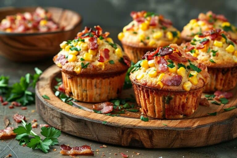 Recette apéro pour Pâques : Muffins Salés Bacon et Maïs, facile & rapide