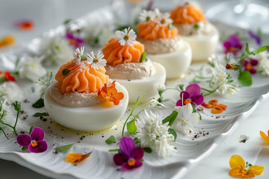 Recette de Pâques : Œufs de Caille Farcis à Mousse de Saumon, Parfait Amuse-Bouche