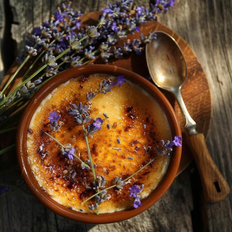 Crème brûlée à la lavande : recette provençale authentique de grand-mère