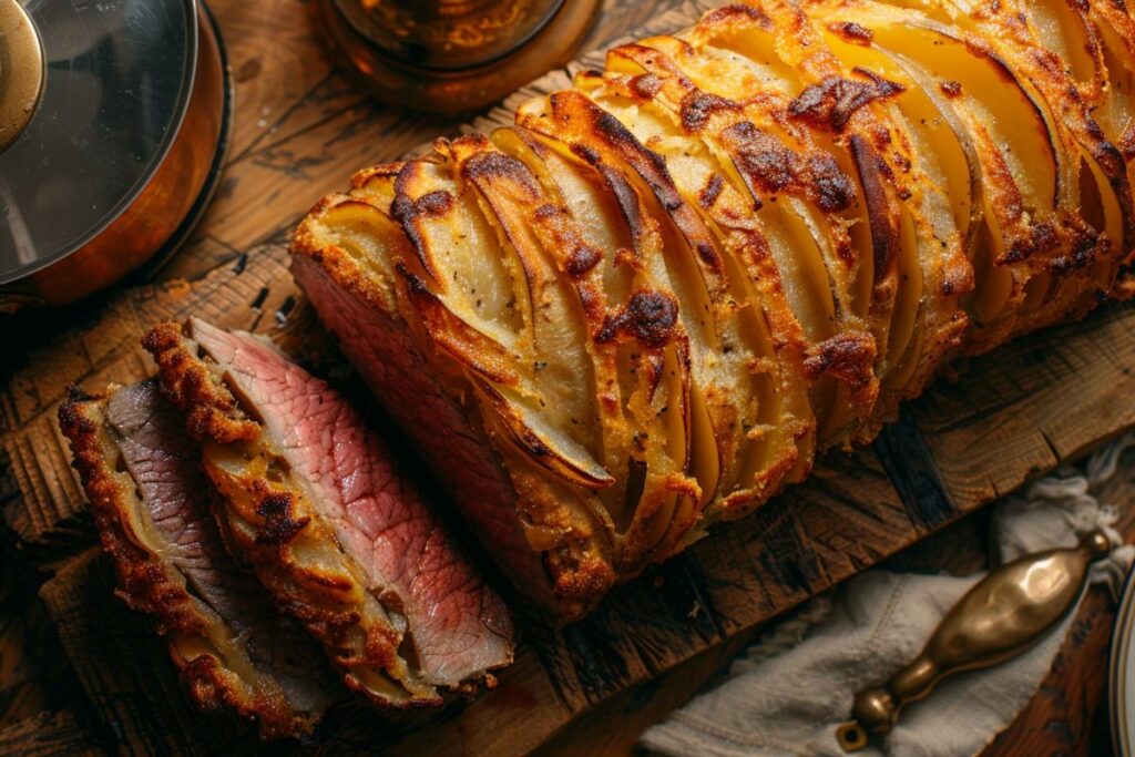 Rouleau de viande en croûte de pommes de terre : recette savoureuse et riche