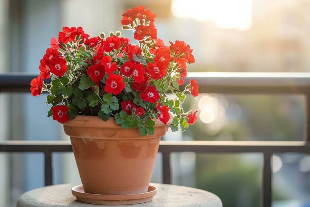 Cultivez des géraniums flamboyants sur balcon : Découvrez l'astuce infaillible !