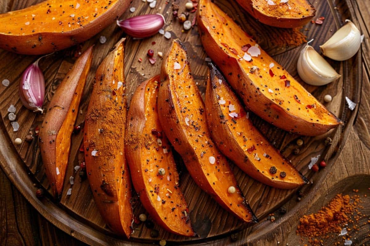 Recette facile de patates douces rôties au four avec épices et ail