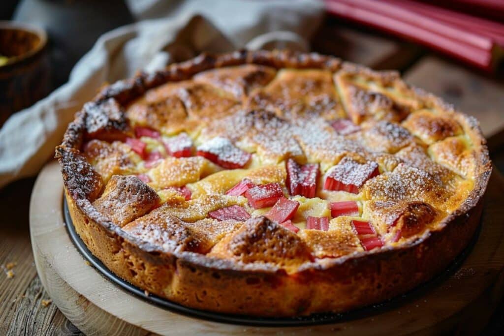 Recette facile et rapide de clafoutis à la rhubarbe pour régaler vos papilles