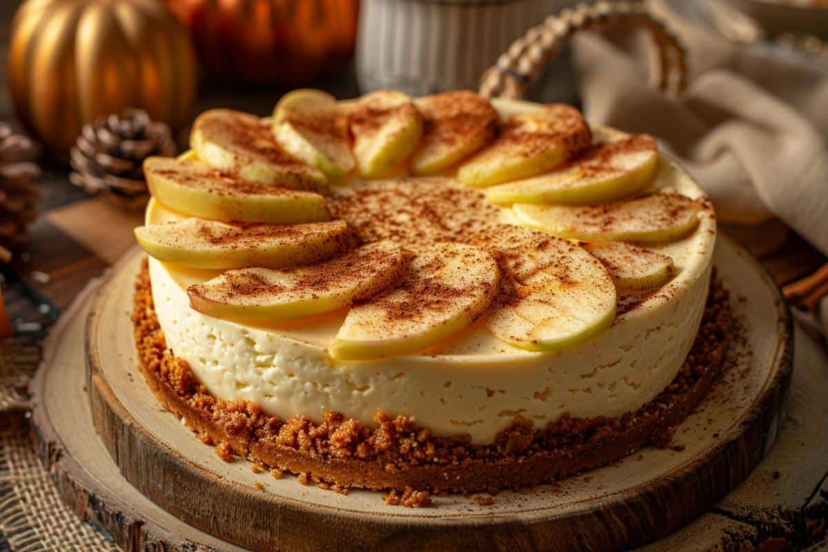 Recette gâteau au fromage pomme-cannelle : délice automnal ultime