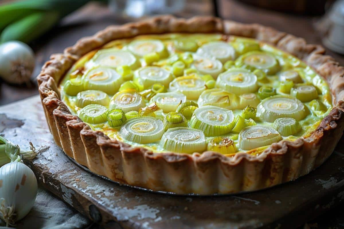 Quiche aux poireaux la moins chère : recette savoureuse et économique