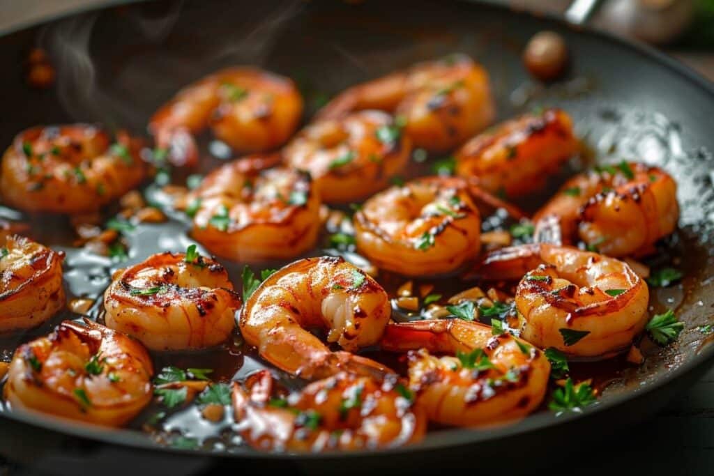 Recette infaillible : crevettes à l'ail et miel prêtes en 20 min !