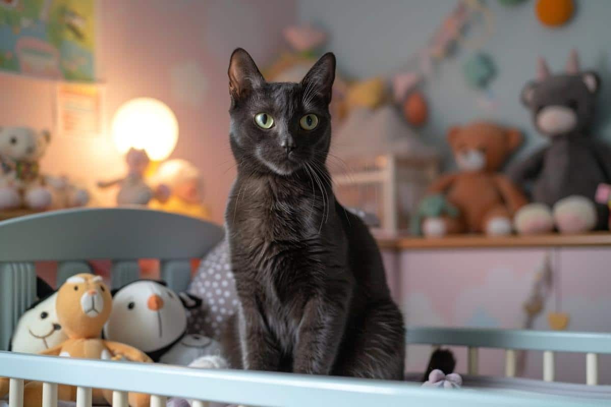 Ce chat ne quitte jamais le bébé la police appelée