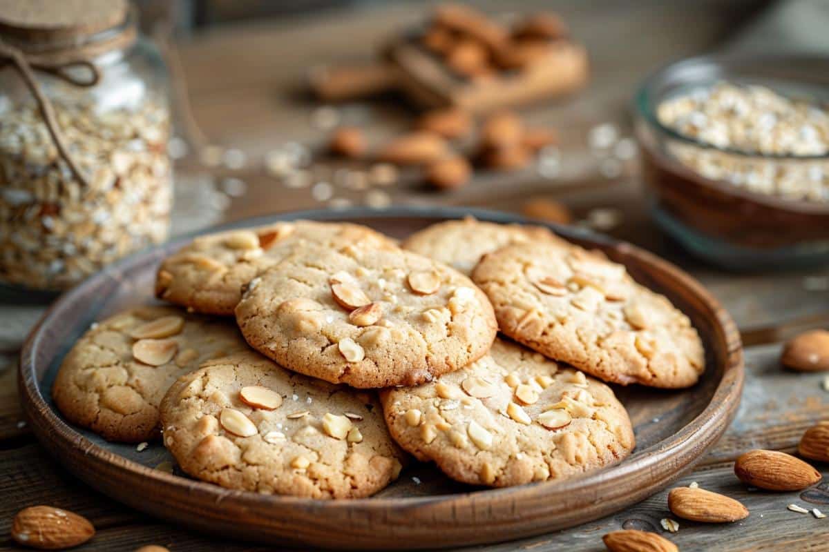 Recette facile de biscuits aux amandes et avoine sans farine/sucre
