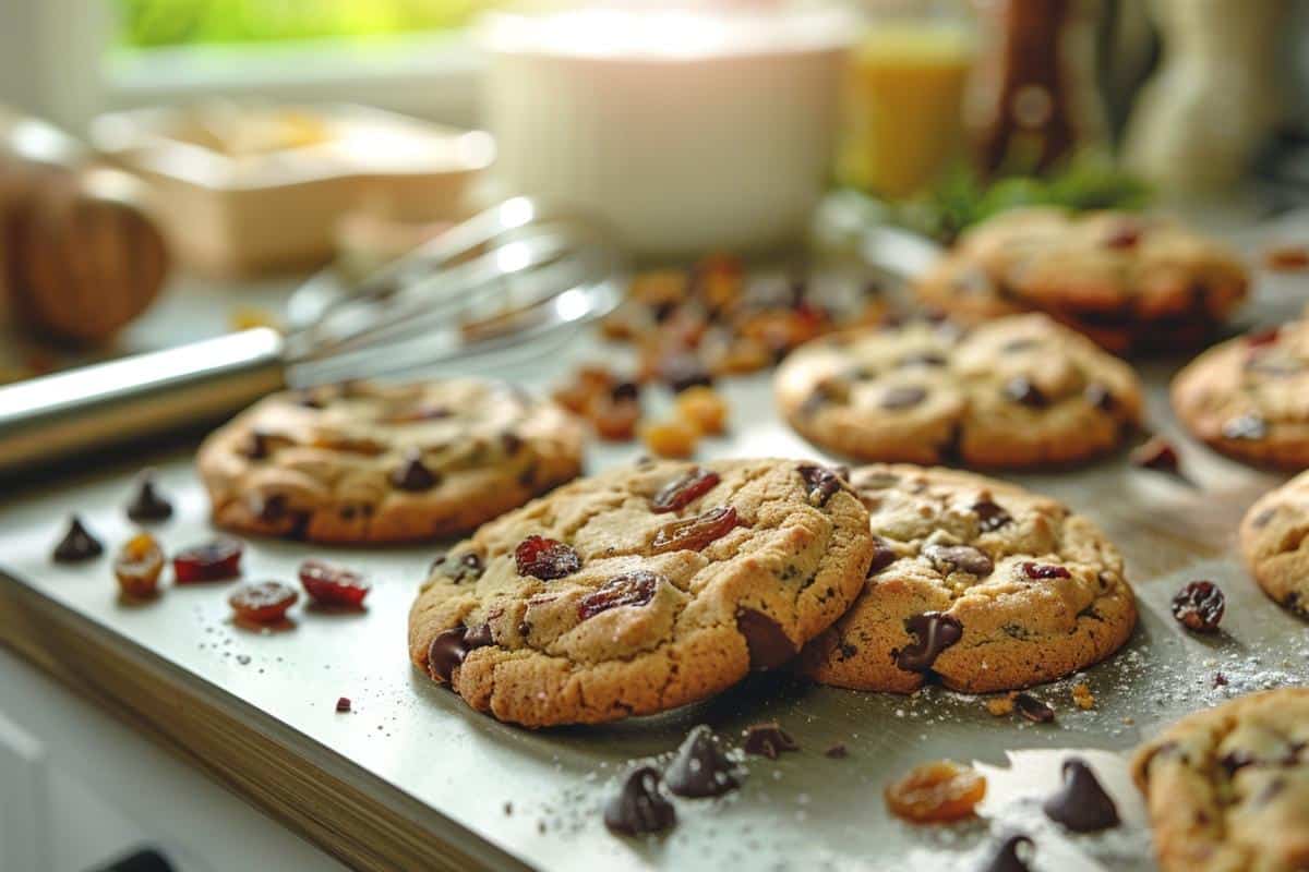 Recette facile : Cookies aux raisins & pépites chocolat, snack moelleux