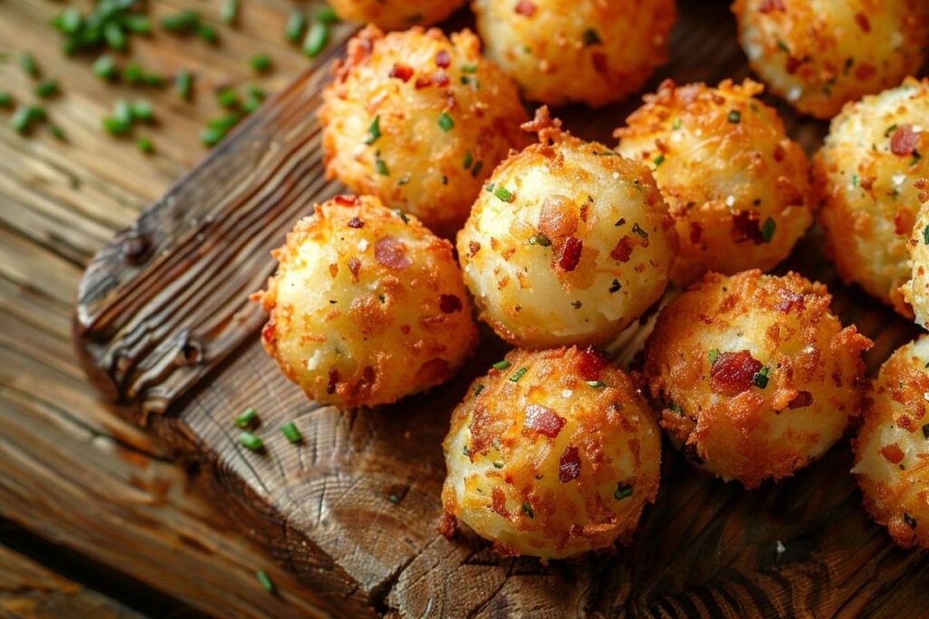 Recette boulettes pomme de terre et bacon : croustillantes et filandreuses