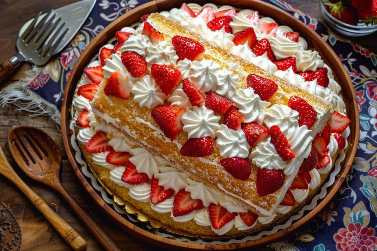 Recette gâteau roulé aux fraises : voyage gustatif en enfance.