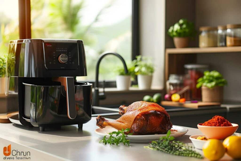 Recette airfryer cuisse de canard épicée frite à l’air : cuisson facile et saveurs exquises