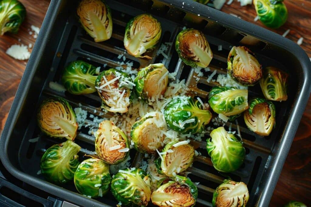 Recette airfryer choux de Bruxelles au parmesan : croustillants et savoureux